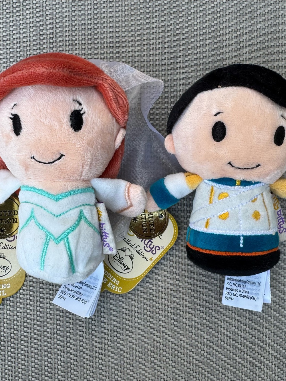 Hallmark Plush Duo – Red Hair & Black Hair Disney-Inspired Pair